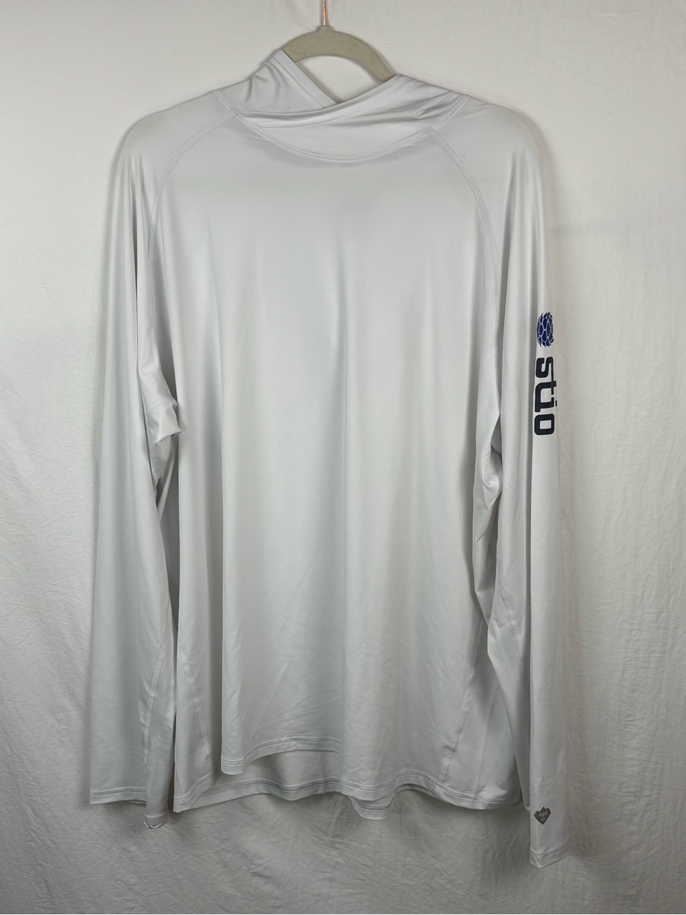NWT Stio men’s XXXL Long Sleeve hooded Performance Sun Shirt in White fishing